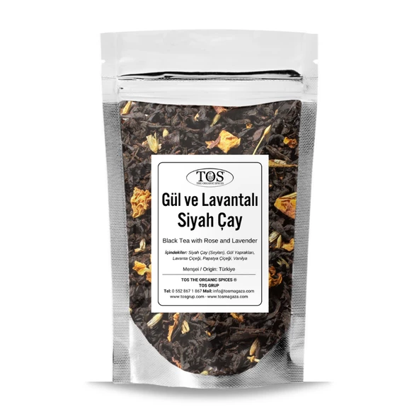 Gül ve Lavantalı Siyah Çay 40 gr (1. Kalite) ürün görseli 1