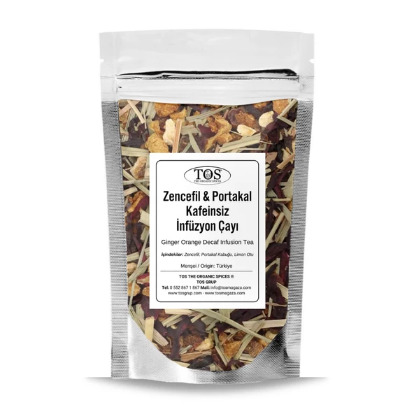 Zencefil Portakal Kafeinsiz İnfüzyon Çayı 100 gr (1. Kalite) ürün görseli 1