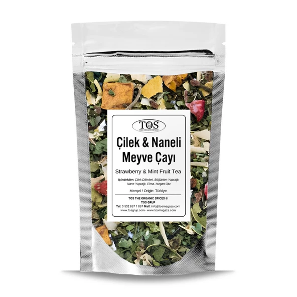 Çilek & Naneli Meyve Çayı 40 gr (1. Kalite) ürün görseli 1