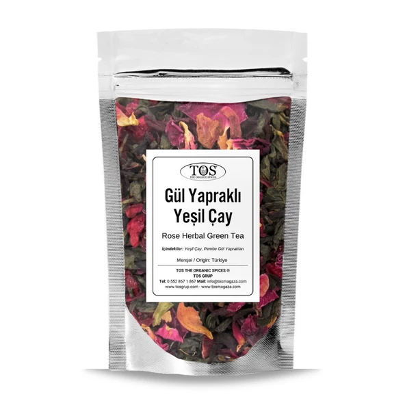 Gül Bitkisel Yeşil Çay 40 gr (1. Kalite) ürün görseli 1