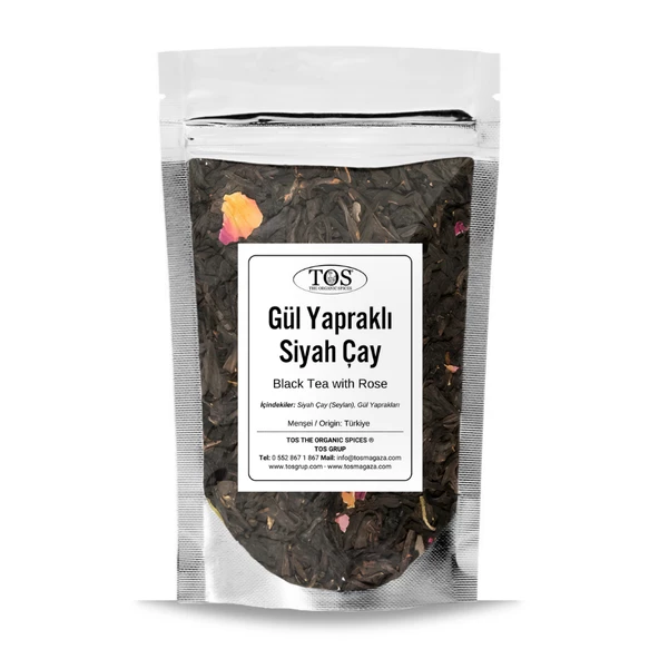 Güllü Siyah Çay 100 gr (1. Kalite) ürün görseli 1