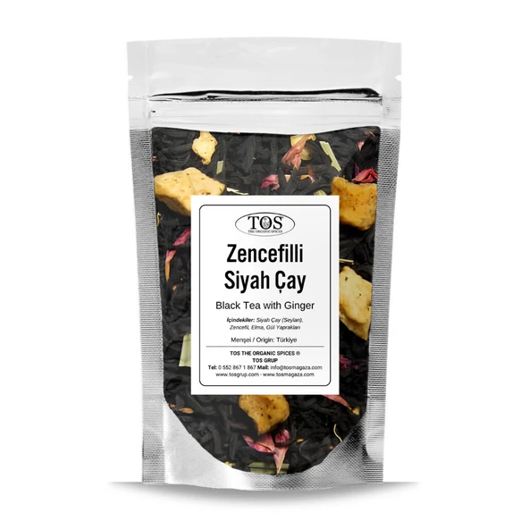 Zencefilli Siyah Çay 100 gr (1. Kalite) ürün görseli 1