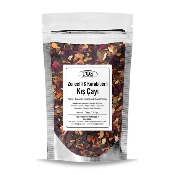 Zencefil ve Karabiberli Kış Çayı 100 gr (1. Kalite) ürün görseli 1