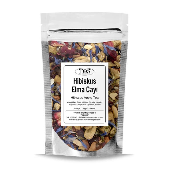Hibiskus Elma Çayı 40 gr (1. Kalite) ürün görseli 1