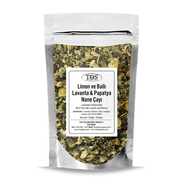 Limon ve Ballı Lavanta Papatya Nane Çayı 250 gr (1. Kalite) ürün görseli 1