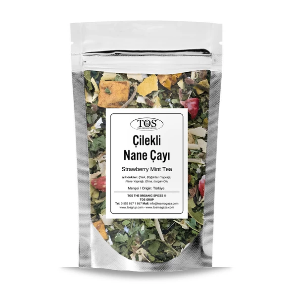 Çilekli Nane Çayı 250 gr (1. Kalite) ürün görseli 1