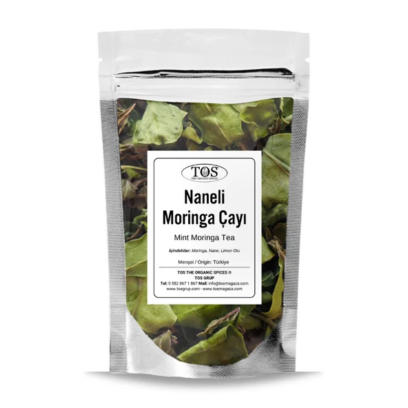 Naneli Moringa Çayı 100 gr (1. Kalite) ürün görseli 1