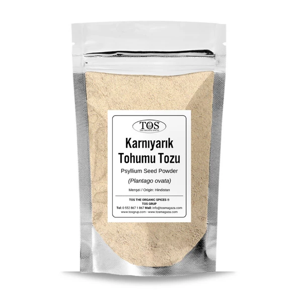 Karnıyarık Otu Tohumu Tozu 500 gr (1. Kalite) Plantago ovata ürün görseli 1