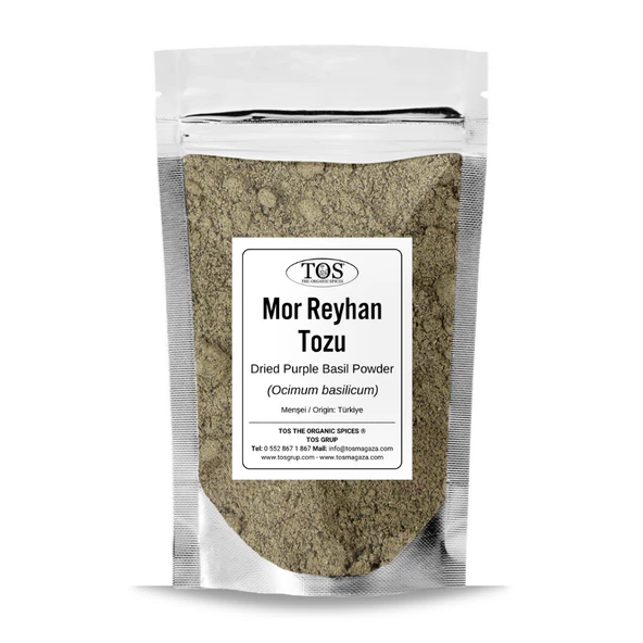Mor Reyhan Tozu 500 gr (1. Kalite) Ocimum basilicum ürün görseli 1