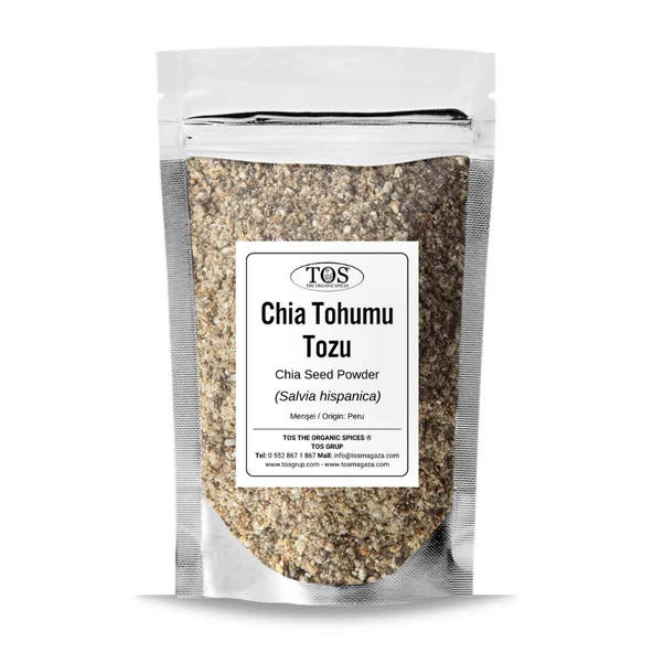 Chia Tohumu Tozu 50 gr (1. Kalite) Salvia hispanica ürün görseli 1