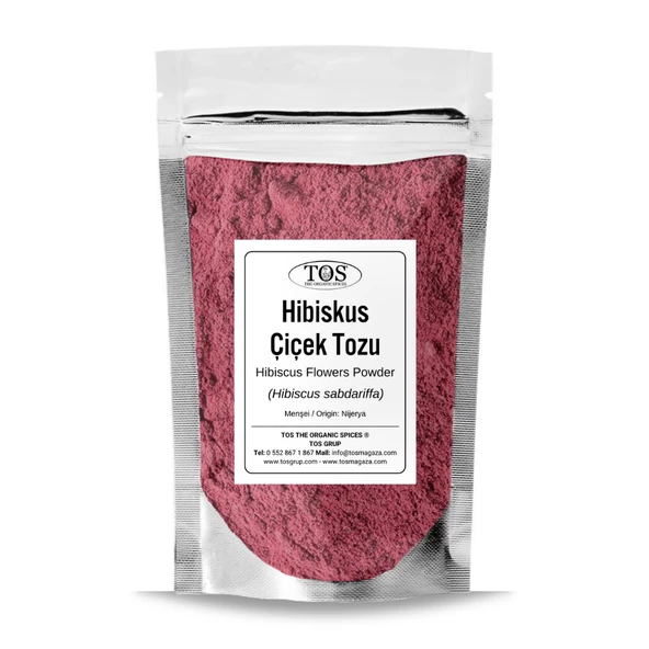Hibiskus Çiçek Tozu 250 gr (1. Kalite) Hibiscus sabdariffa ürün görseli 1