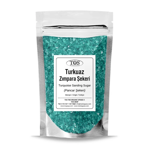 Turkuaz Zımpara Şekeri 250 gr Turquoise Sanding Sugar ürün görseli 1