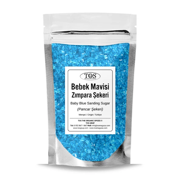 Bebek Mavisi Zımpara Şekeri 500 gr Baby Blue Sanding Sugar ürün görseli 1
