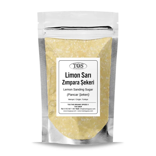 Limon Sarı Zımpara Şekeri 100 gr Lemon Yellow Sanding Sugar ürün görseli 1