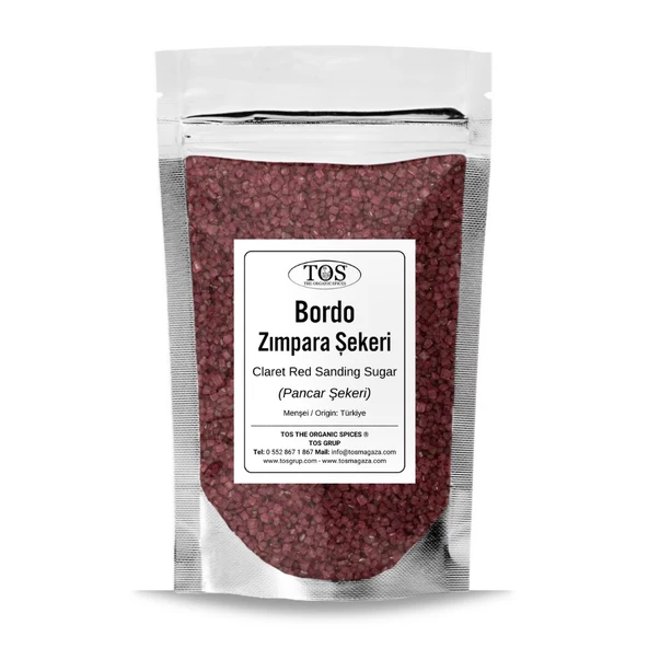 Bordo Zımpara Şekeri 100 gr Claret Red Sanding Sugar ürün görseli 1