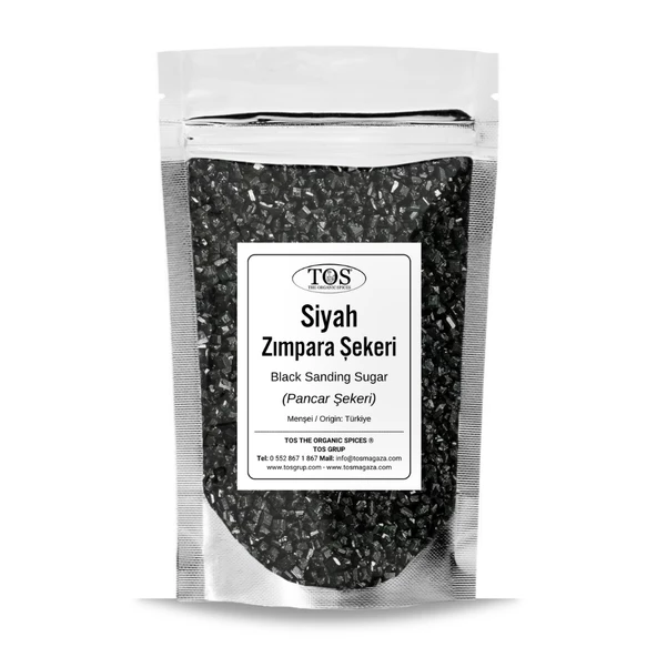 Siyah Zımpara Şekeri 100 gr Black Sanding Sugar ürün görseli 1