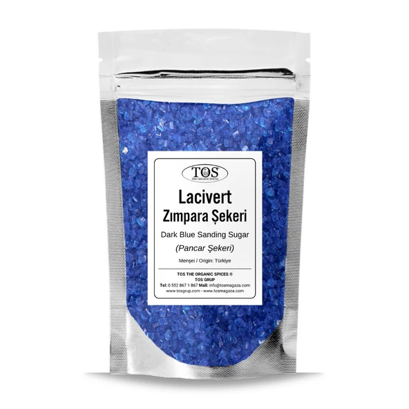 Lacivert Zımpara Şekeri 1 kg Dark Blue Sanding Sugar ürün görseli 1