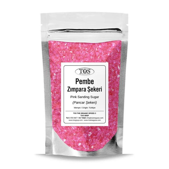 Pembe Zımpara Şekeri 1 kg Pink Sanding Sugar ürün görseli 1