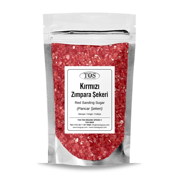 Kırmızı Zımpara Şekeri 500 gr Red Sanding Sugar ürün görseli 1