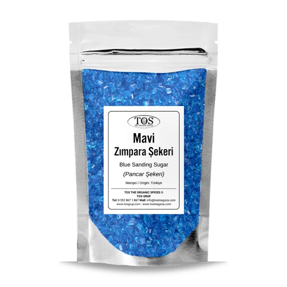 Mavi Zımpara Şekeri 500 gr Blue Sanding Sugar ürün görseli 1