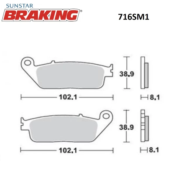YARI METALİK FREN BALATASI / ZONTES / 250 S / 250cc / ÖN / 2024 ürün görseli 1