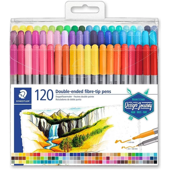 STAEDTLER KECELI KALEM CIFT TARAFLI 120 LI 3200 TB ürün görseli 1