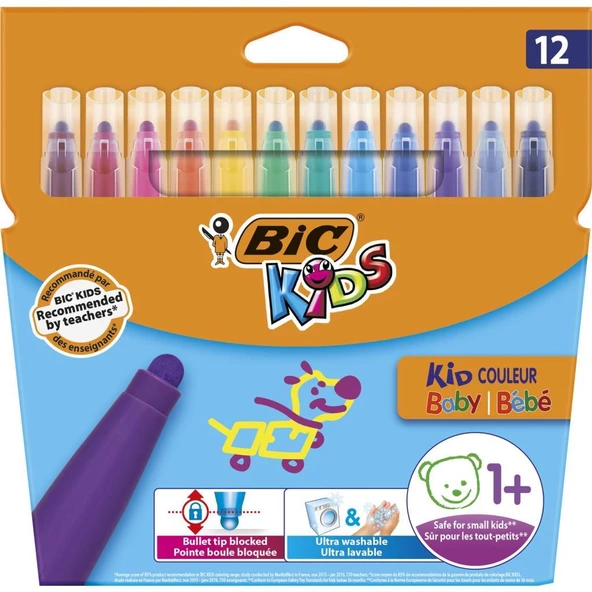 BIC KID COULEUR BABY KECELI KALEM 12 RENK 902080 ürün görseli 1