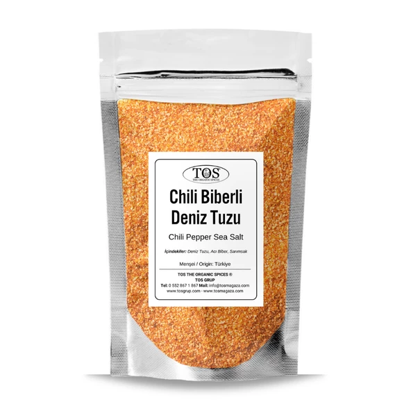 Chili Biberli Deniz Tuzu 500 gr (1. Kalite) Chili Pepper Sea Salt ürün görseli 1