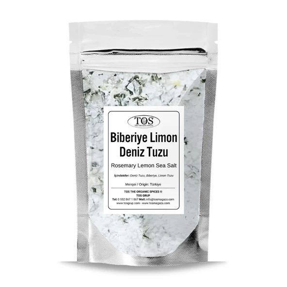 Biberiye Limon Deniz Tuzu 5 kg (1. Kalite) Rosemary Lemon Sea Salt ürün görseli 1