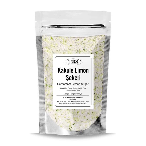 Kakule Limon Şeker 100 gr (1. Kalite) Cardamom Lemon Sugar ürün görseli 1