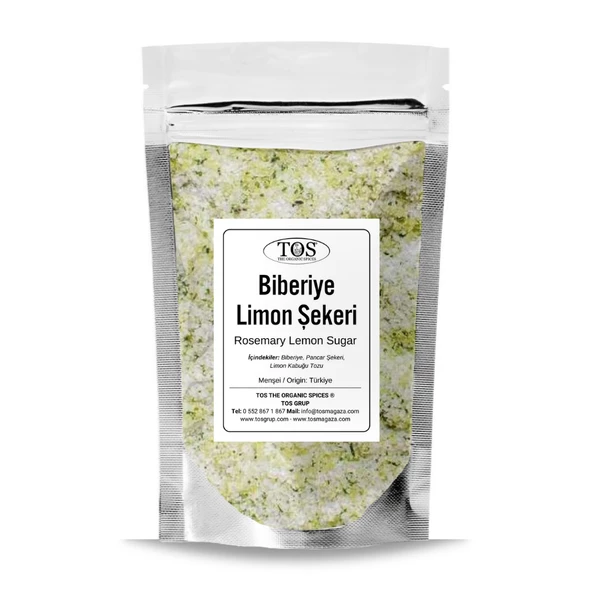 Biberiye Limon Şekeri 500 gr (1. Kalite) Rosemary Lemon Sugar ürün görseli 1