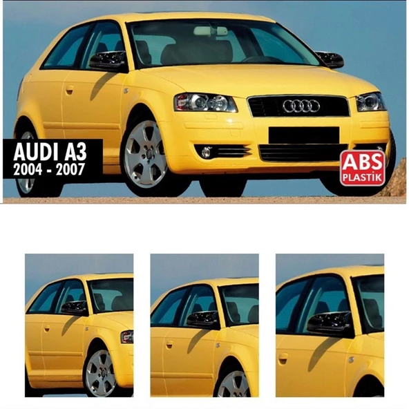 AUDİ A3 8P 2003-2008 UYUMLU PARLAK SİYAH BATMAN AYNA KAPAĞI ürün görseli 1