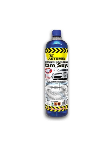 AUTOMİX ANTİFRİZLİ ŞAMPUANLI 1 LT - 26° CAM SUYU ürün görseli 1