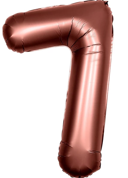7 Rakam Çikolata Kahve Folyo Balon 40 inç 100 cm ürün görseli 1