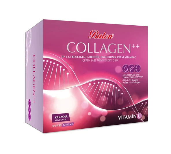 Balen Collagen Complex++Tip 1,2,3 Kollajen,L-Ornitin,Hyal.Asit,Vitamin C Şase ürün görseli 1