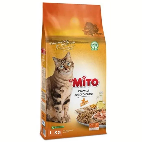 Mito Premium Tavuk Etli Yetişkin Kedi Maması (1 kg) ürün görseli 1