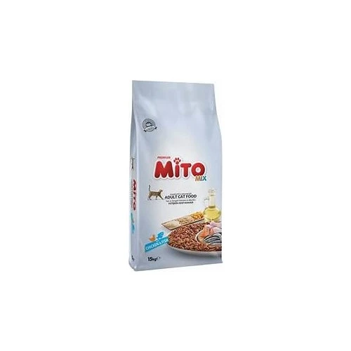 Mito Mix Adult Cat Tavuklu Ve Balıklı Renkli Taneli Yetişkin Kedi Maması 15 Kg ürün görseli 1