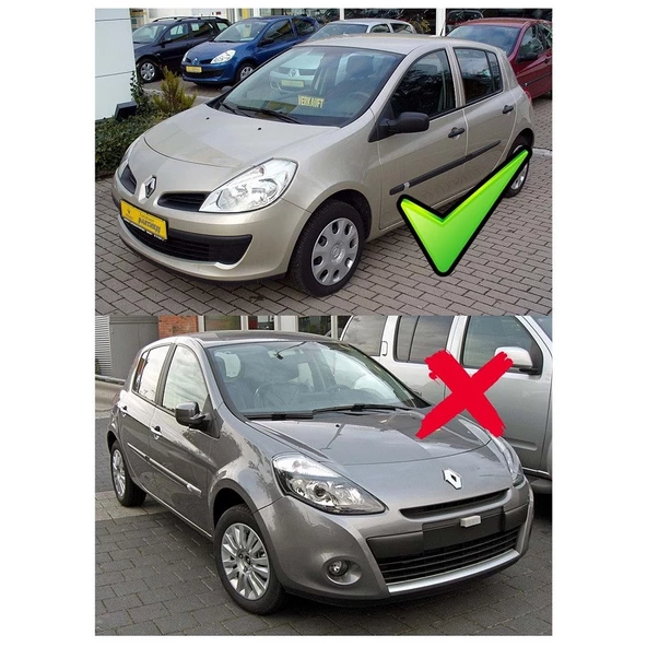 RENAULT CLİO 3 HB 2006-2009 UYUMLU PARLAK SİYAH BATMAN AYNA KAPAĞI ürün görseli 1
