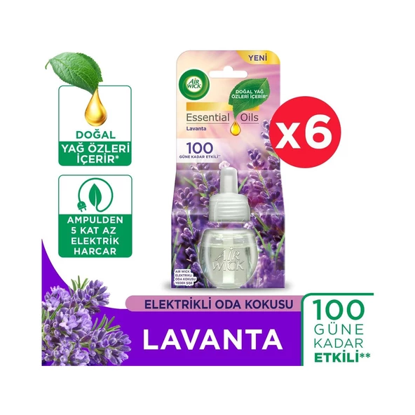 Air Wick Air Wick Elektrikli Oda Kokusu Yedek Şişe Lavanta x 6 Adet ürün görseli 1