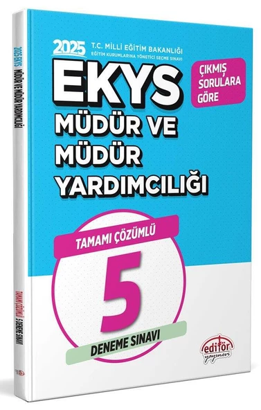 2025 MEB EKYS Müdür ve Müdür Yardımcılığı Tamamı Çözümlü 5 Deneme Sınavı Data Yayınları ürün görseli 1