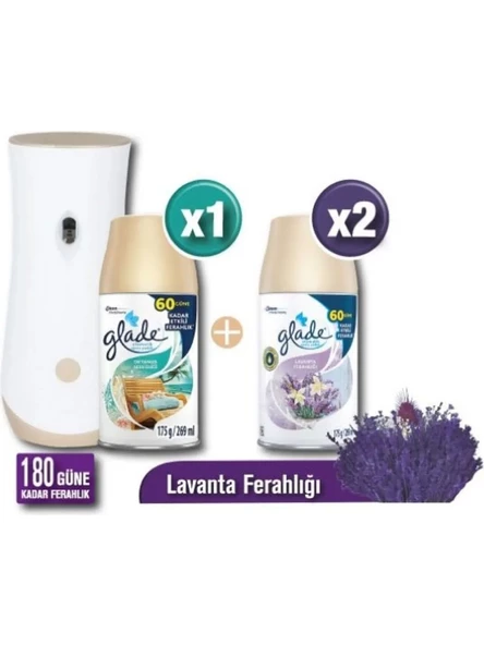 Glade Lavanta Ferahlığı Otomatik Sprey Set 180 Gün Etkili ürün görseli 1