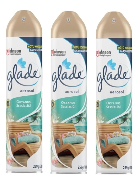 Glade Aerosol Oda Kokusu Okyanus Sessizliği 300 ml x 3 Adet ürün görseli 1