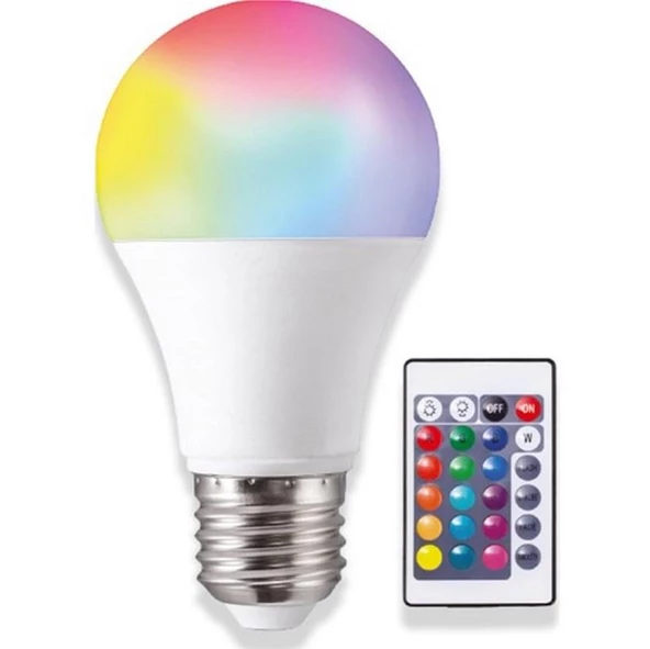 Uzaktan Kumandalı 9W Rgb Ampul E27 Duy ürün görseli 1