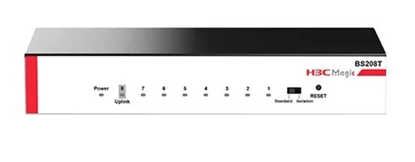 H3C Magic BS208T 8 Port 10-100-1000 Mbps Metal Kasa Swich ürün görseli 1