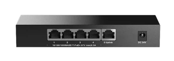H3C Magic BS205T-P 4 Port Poe+ 1 Port Uplink 10-100-1000 Mbps Metal Kasa Swich ürün görseli 1