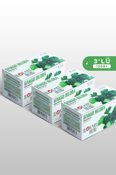 Ginkgo Biloba Çayı 20 'Li Süzen Poşet 3lü set, ginko Lokman Aktar ürün görseli 1