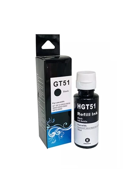 Hp DeskJet GT5820 Şişeli Mürekkep Siyah 90ml (Muadil) ürün görseli 1