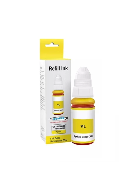 Canon Pixma G3400 Şişeli Mürekkep Yellow - Sarı 70ml (Muadil) ürün görseli 1