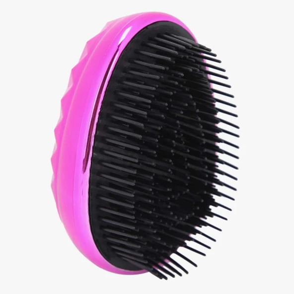 Geniş Aralıklı Her Saç Tipine Uygun Fırçalı Saç Düzleştirici Neon Pembe Düzleştirici Tarak ürün görseli 1