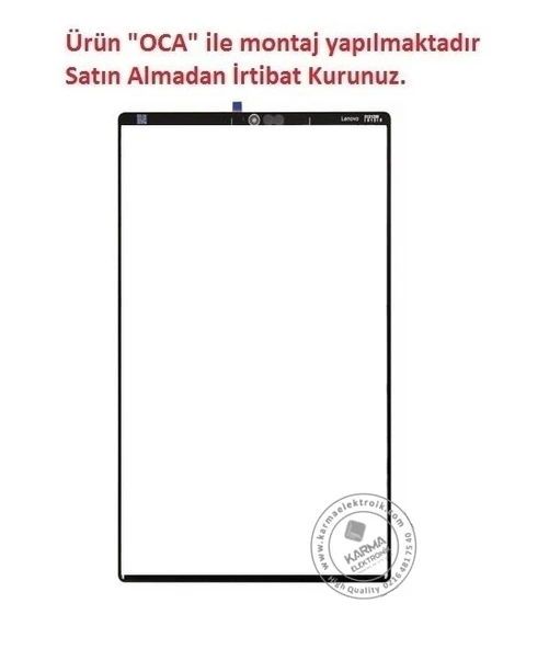 Lenovo Tab M10 HD ZA6W0026TR Dokunmatik Cam / Ocalı Siyah ürün görseli 1